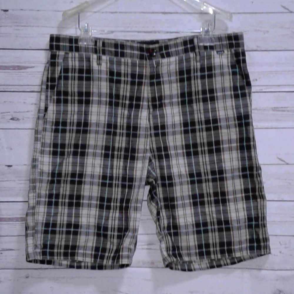 Hurley Brown Beige Plaid Shorts Size 36